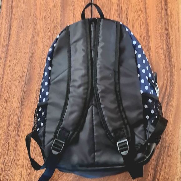 Eastsport - Lightweight Daypack / Backpack - Navy Blue, Black, & White Polka Dot - Picture 4 of 11